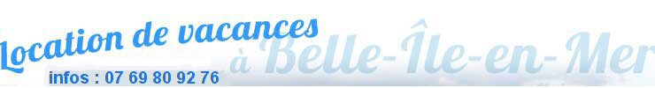 Location de vacances à Belle-Île-en-Mer